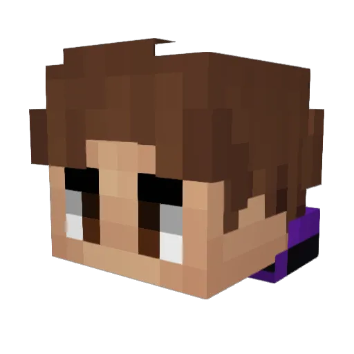 JammyCrofty Minecraft avatar head, 3D render