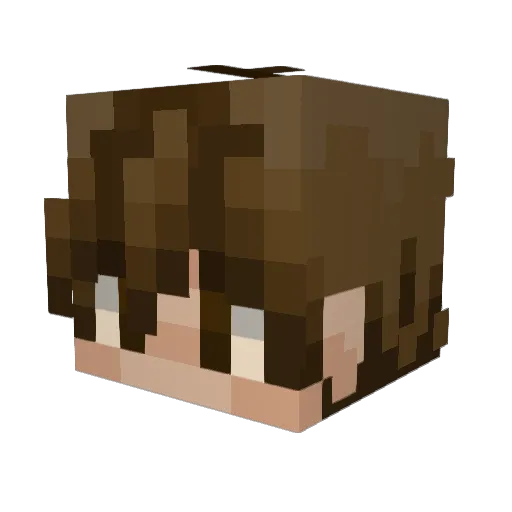 JammyFlynn Minecraft avatar head, 3D render