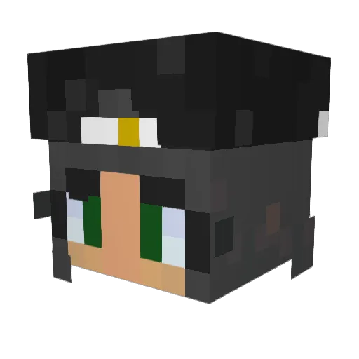 Jammybun23 Minecraft avatar head, 3D render