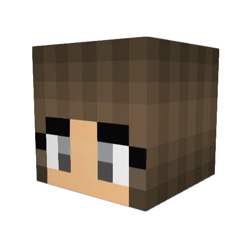 Jammylul Minecraft avatar head, 3D render