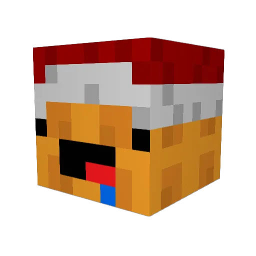 Jammyman Minecraft avatar head, 3D render