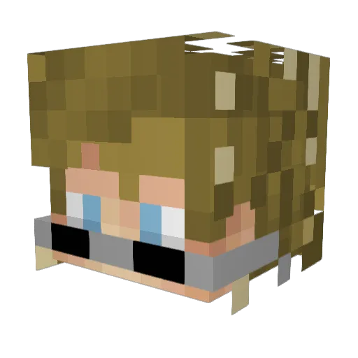 Jamog64 Minecraft avatar head, 3D render