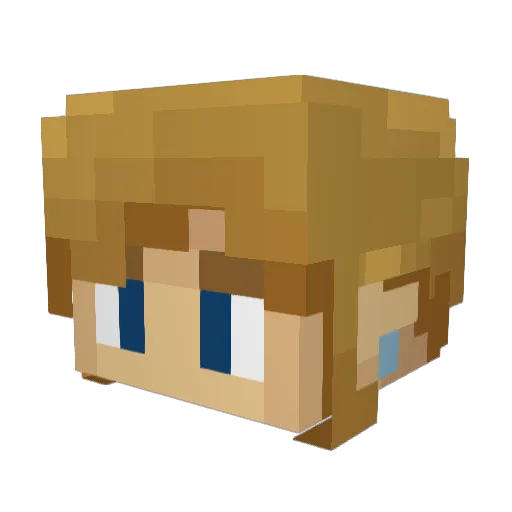 Jamomazing Minecraft avatar head, 3D render