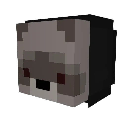 Jamomes Minecraft avatar head, 3D render