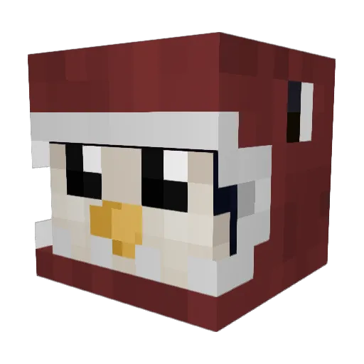 Jamona Minecraft avatar head, 3D render