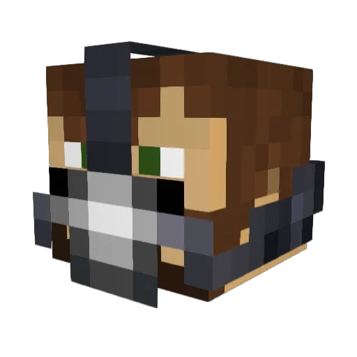 Jampacket Minecraft avatar head, 3D render