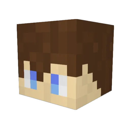 Jampilot Minecraft avatar head, 3D render
