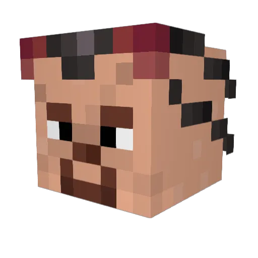 Jampotthesecond Minecraft avatar head, 3D render
