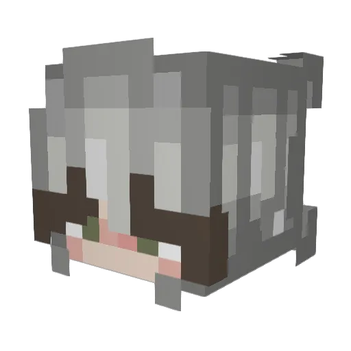 Jamrei Minecraft avatar head, 3D render