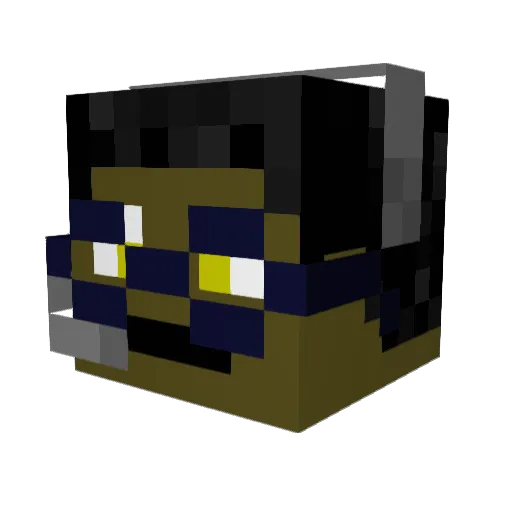 Jamrocky Minecraft avatar head, 3D render