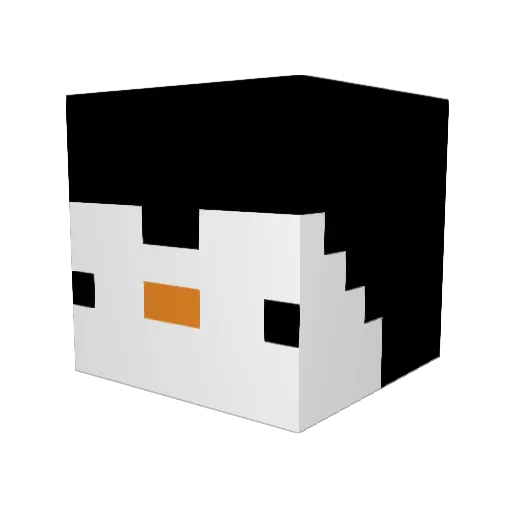 Jams_Pengu Minecraft avatar head, 3D render