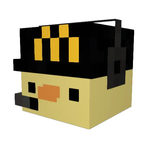 Jamscel Minecraft avatar head, 3D render