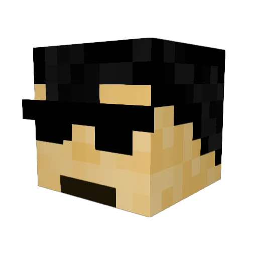Jamster_07 Minecraft avatar head, 3D render