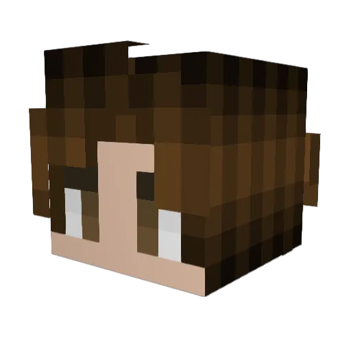 Jamufoazul Minecraft avatar head, 3D render