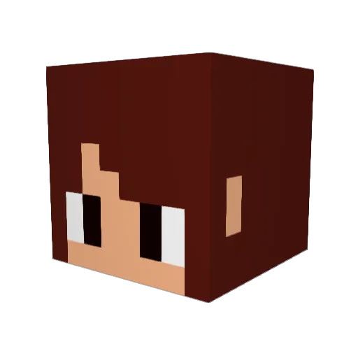 Jamupann Minecraft avatar head, 3D render
