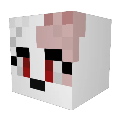 JamzAirShaft Minecraft avatar head, 3D render