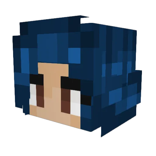 Jan200810 Minecraft avatar head, 3D render