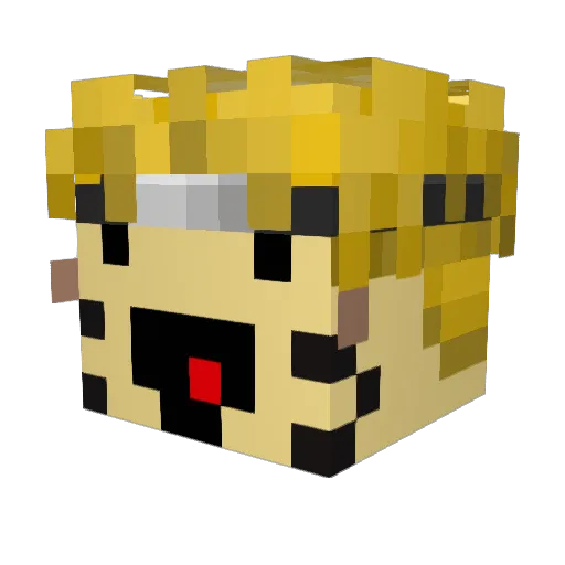 Jan3Go Minecraft avatar head, 3D render