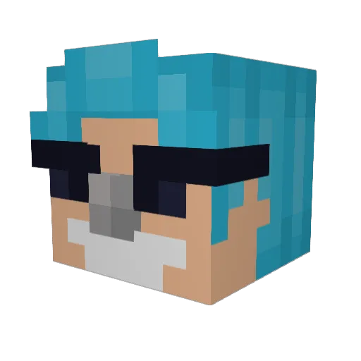 JanDied Minecraft avatar head, 3D render