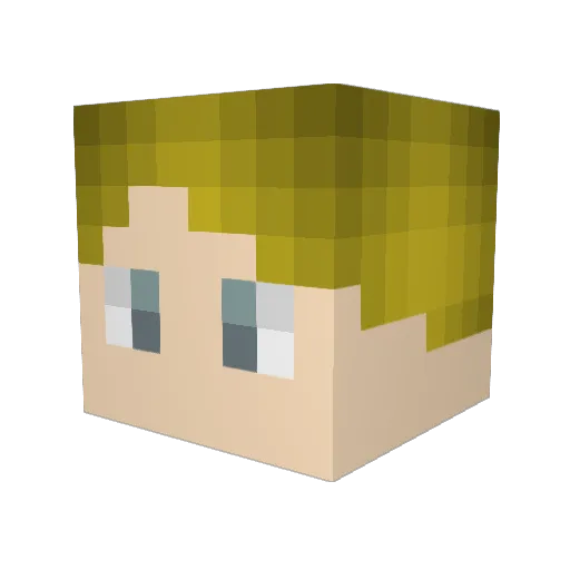 JanHarms Minecraft avatar head, 3D render