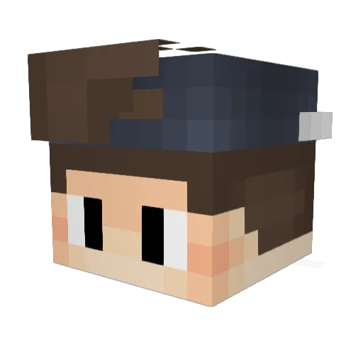 JanManLP Minecraft avatar head, 3D render