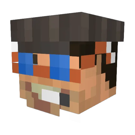 JanPlov_LagMan Minecraft avatar head, 3D render