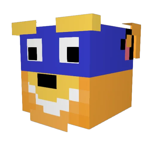 Jan_1462 Minecraft avatar head, 3D render
