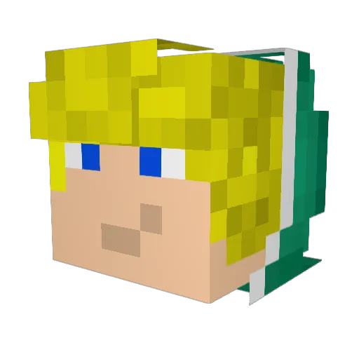 Jan_3000 Minecraft avatar head, 3D render