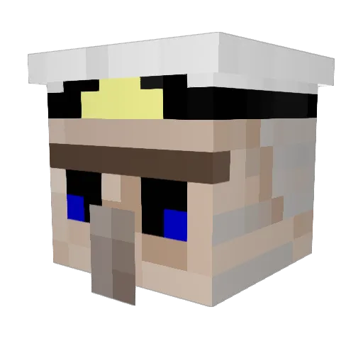 Jan_Keepz Minecraft avatar head, 3D render