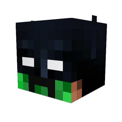 Jan_None Minecraft avatar head, 3D render