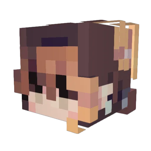 JanaObi Minecraft avatar head, 3D render