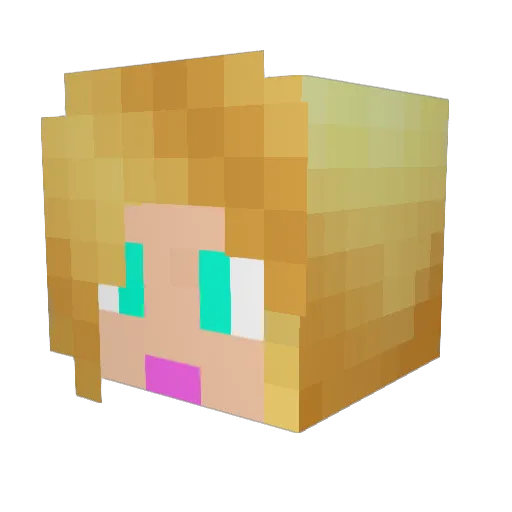 JanaSpark Minecraft avatar head, 3D render