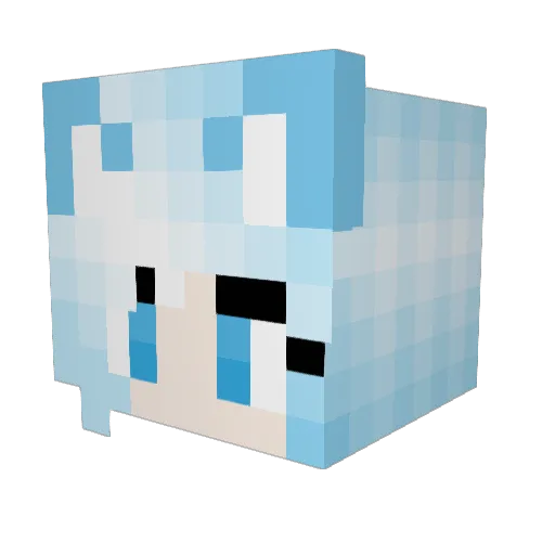Janah89 Minecraft avatar head, 3D render