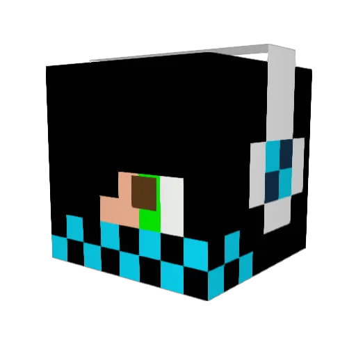 JandoRox Minecraft avatar head, 3D render