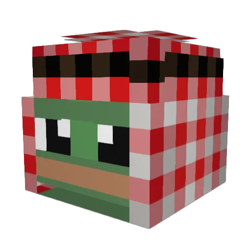 Jandovixx_cz Minecraft avatar head, 3D render
