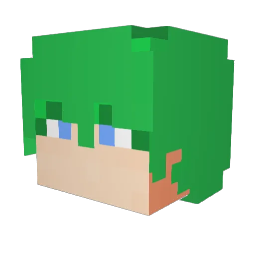 Jandy_grass Minecraft avatar head, 3D render