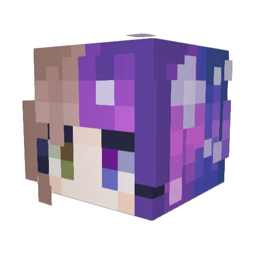Jane106 Minecraft avatar head, 3D render