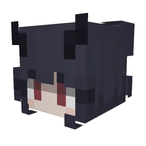 JaneCloudy Minecraft avatar head, 3D render