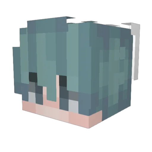 JaneNeverAusten Minecraft avatar head, 3D render