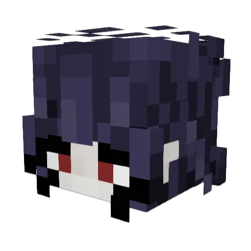 JaneVibes Minecraft avatar head, 3D render