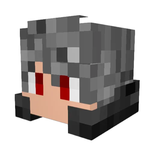 JaneXSU3 Minecraft avatar head, 3D render