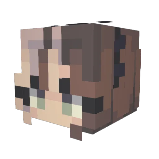 Jane_98 Minecraft avatar head, 3D render