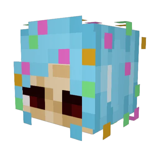 Jane_Frost_ Minecraft avatar head, 3D render