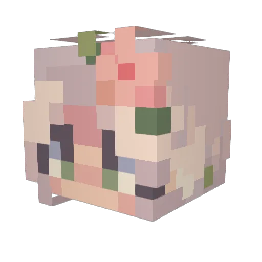 Jane_The_Insane Minecraft avatar head, 3D render