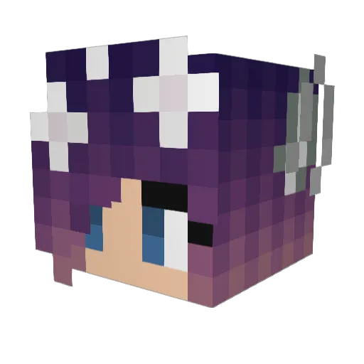 Janejustno Minecraft avatar head, 3D render
