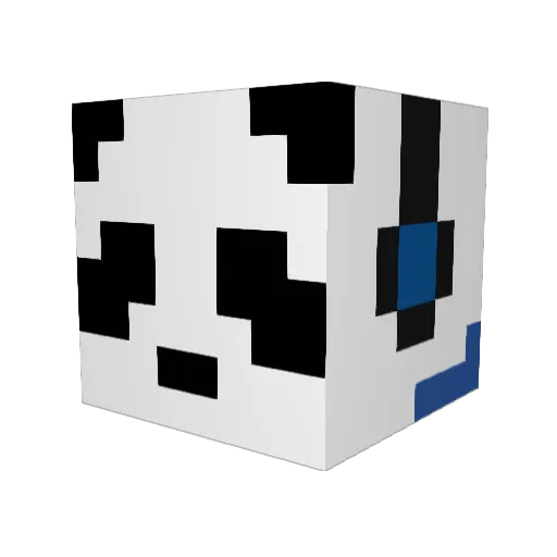 Janequeeen Minecraft avatar head, 3D render