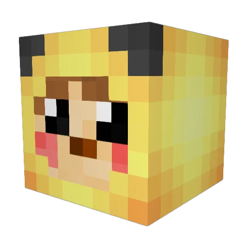 Janesters Minecraft avatar head, 3D render