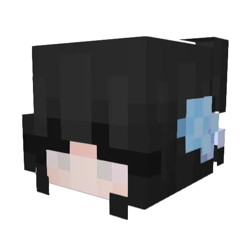 Janeuvu Minecraft avatar head, 3D render