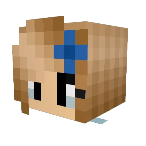 Janezyy Minecraft avatar head, 3D render