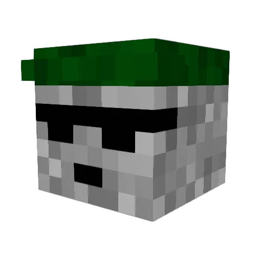 JangChang Minecraft avatar head, 3D render